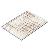 Carnet Rayures Abstraites Crème Marron (Côté gauche)