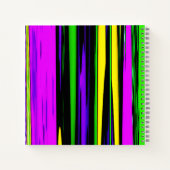 Carnet Rayures abstraites de Mardi Gras (Dos)