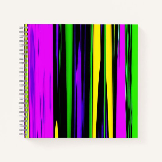Carnet Rayures abstraites de Mardi Gras (Devant)