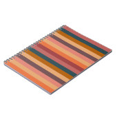 Carnet Rayures Aquarelle Coucher de soleil (Côté gauche)