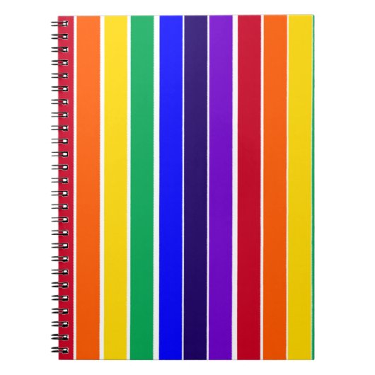 Carnet Rayures arc-en-ciel (Devant)
