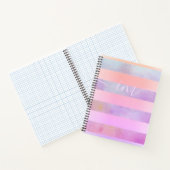 Carnet Rayures arc-en-ciel Abstraites monogrammes dans l' (Intérieur)