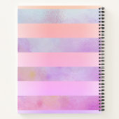 Carnet Rayures arc-en-ciel Abstraites monogrammes dans l' (Dos)