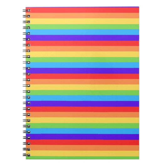 Carnet Rayures arc-en-ciel audacieuses (Devant)