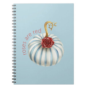 Carnet Rayures Blanches Bleu Or Rose Rouge Citrouille