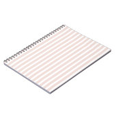 Carnet Rayures blanches roses (Côté gauche)