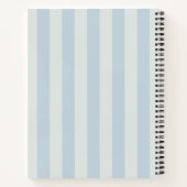 Carnet Rayures bleu clair (Dos)