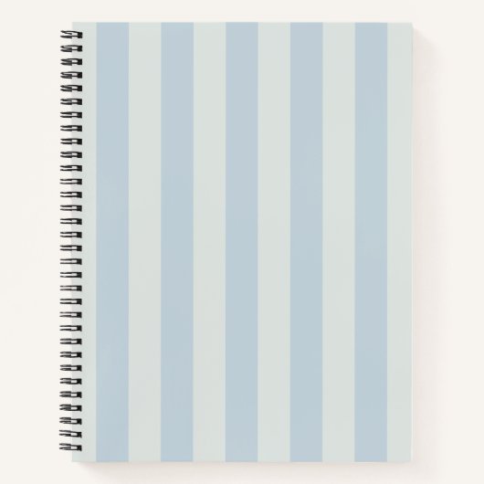 Carnet Rayures bleu clair (Devant)