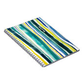 Carnet Rayures bleues et vertes (Côté Droit)