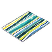 Carnet Rayures bleues et vertes (Côté gauche)