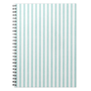 Carnet Rayures Brise Côtière - Bleu Aqua