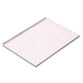 Carnet Rayures Brise Côtière - Rose Coquillage (Côté gauche)