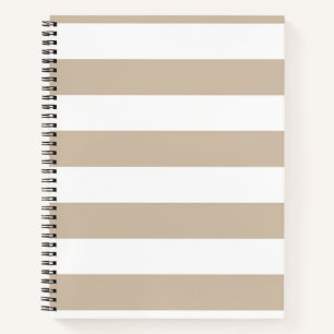 Carnet Rayures Brown et blanches claires