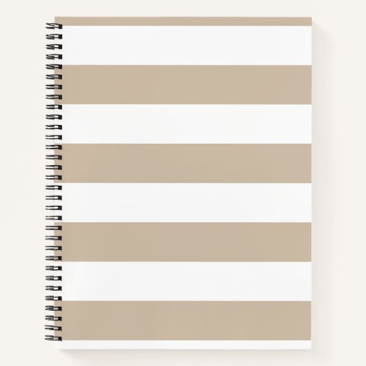 Carnet Rayures Brown et blanches claires (Devant)