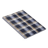 Carnet Rayures Carreaux Crème Bleu (Côté Droit)