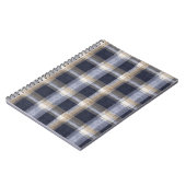 Carnet Rayures Carreaux Crème Bleu (Côté gauche)