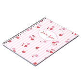 Carnet Rayures Cerise (Côté gauche)