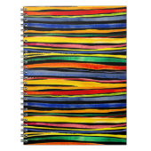 Carnet rayures colorées (Devant)