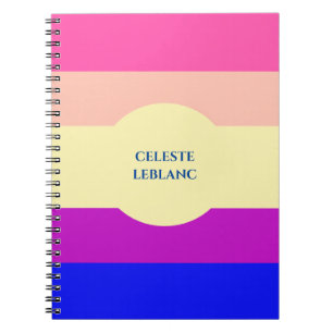 Carnet Rayures Colorées Brillantes-Été-