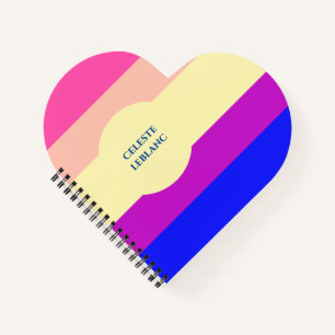 Carnet Rayures Colorées Brillantes-Été-
