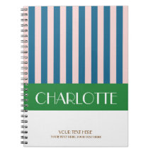 Rayures colorées élégantes Monogramme personnalisé