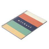 Carnet Rayures colorées géométriques rétro simples (Côté gauche)