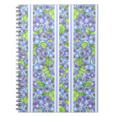 Carnet rayures de bleuets (Devant)