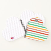 Carnet Rayures de bonbon Monogramme (Intérieur)