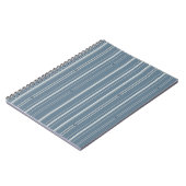 Carnet Rayures de flux jet en bleu colonial (Côté gauche)