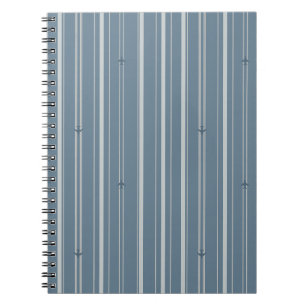 Carnet Rayures de flux jet en bleu colonial