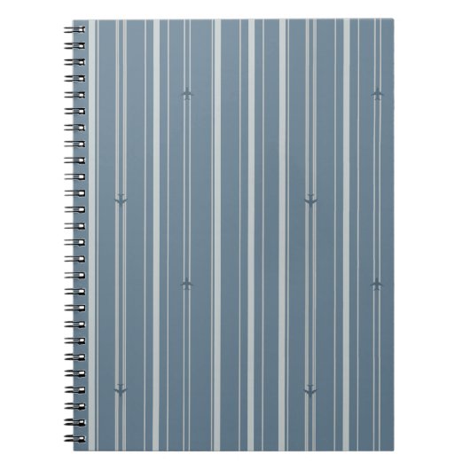 Carnet Rayures de flux jet en bleu colonial (Devant)