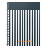 Carnet Rayures de marine | Le monogramme du gentleman mod (Devant)