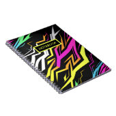 Carnet Rayures de néon Abstraites (Côté Droit)