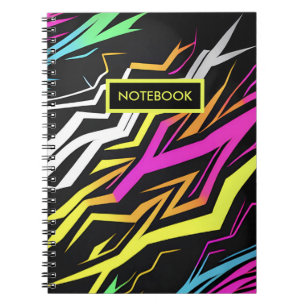 Carnet Rayures de néon Abstraites