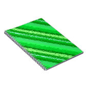 Carnet Rayures de verre - nuances de vert émeraude (Côté Droit)