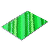 Carnet Rayures de verre - nuances de vert émeraude (Côté gauche)