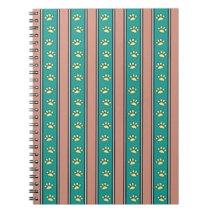 Carnet Rayures d'empreintes de pattes