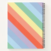 Carnet Rayures diagonales Pastel Rainbow (Dos)