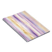 Carnet Rayures d'iris crème violet   (Côté Droit)