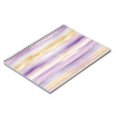 Carnet Rayures d'iris crème violet   (Côté gauche)