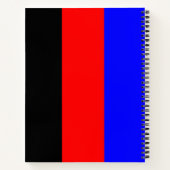 Carnet Rayures du drapeau de fierté polyamoureuse (Dos)