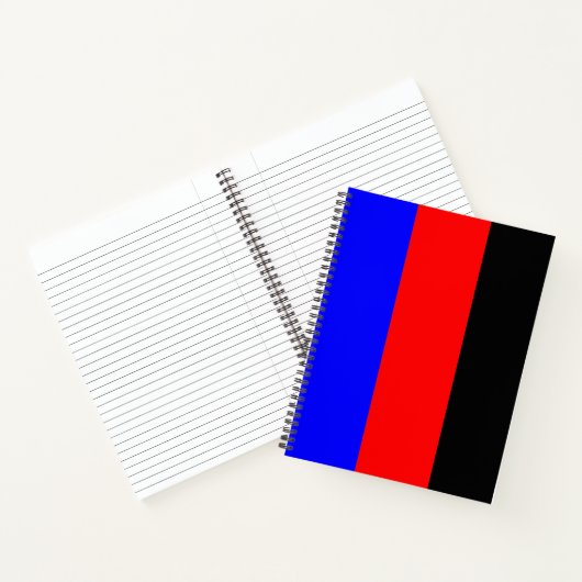 Carnet Rayures du drapeau de fierté polyamoureuse (Intérieur)