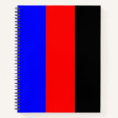 Carnet Rayures du drapeau de fierté polyamoureuse (Devant)