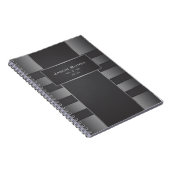 Carnet Rayures en acier et noires (Côté Droit)