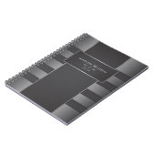 Carnet Rayures en acier et noires (Côté gauche)