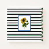 Carnet Rayures Et Tournesols (Dos)