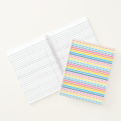Carnet Rayures géométriques horizontales pointillées colo (Intérieur)