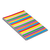 Carnet Rayures horizontales arc-en-ciel (Côté Droit)