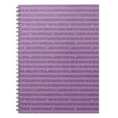 Carnet Rayures Horizontales de Style Pailleté Mûre Atténu (Devant)
