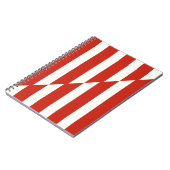 Carnet Rayures interrompues rouges (Côté gauche)